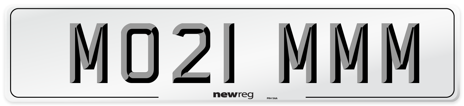 MO21 MMM Number Plate from New Reg